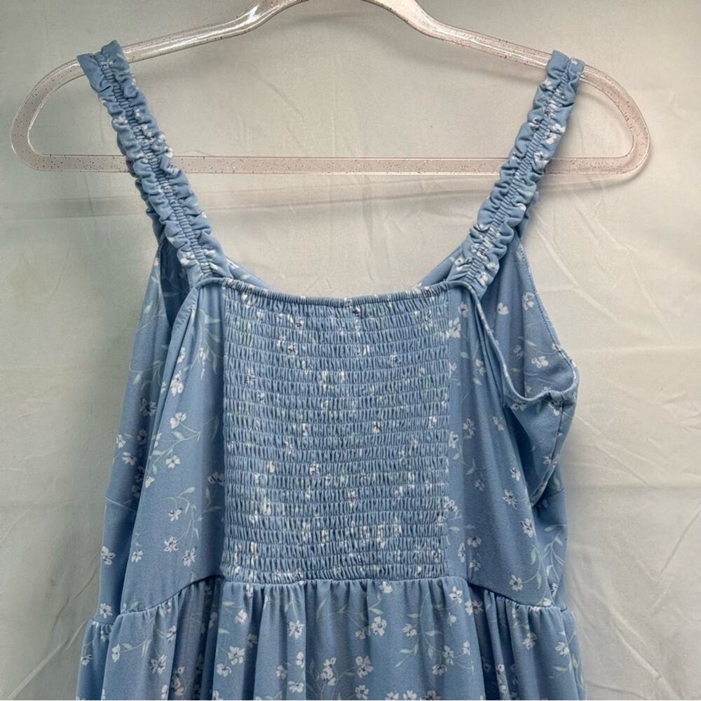 No boundaries women XL Blue Floral highlow SunDress feminine - Picture 4 of 8